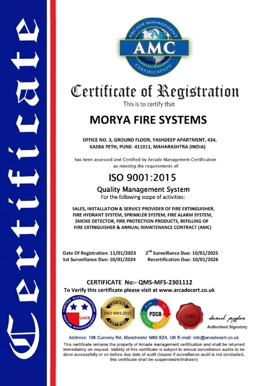 ISO-Certificate-MORYA-FIRE-SYSTEMS